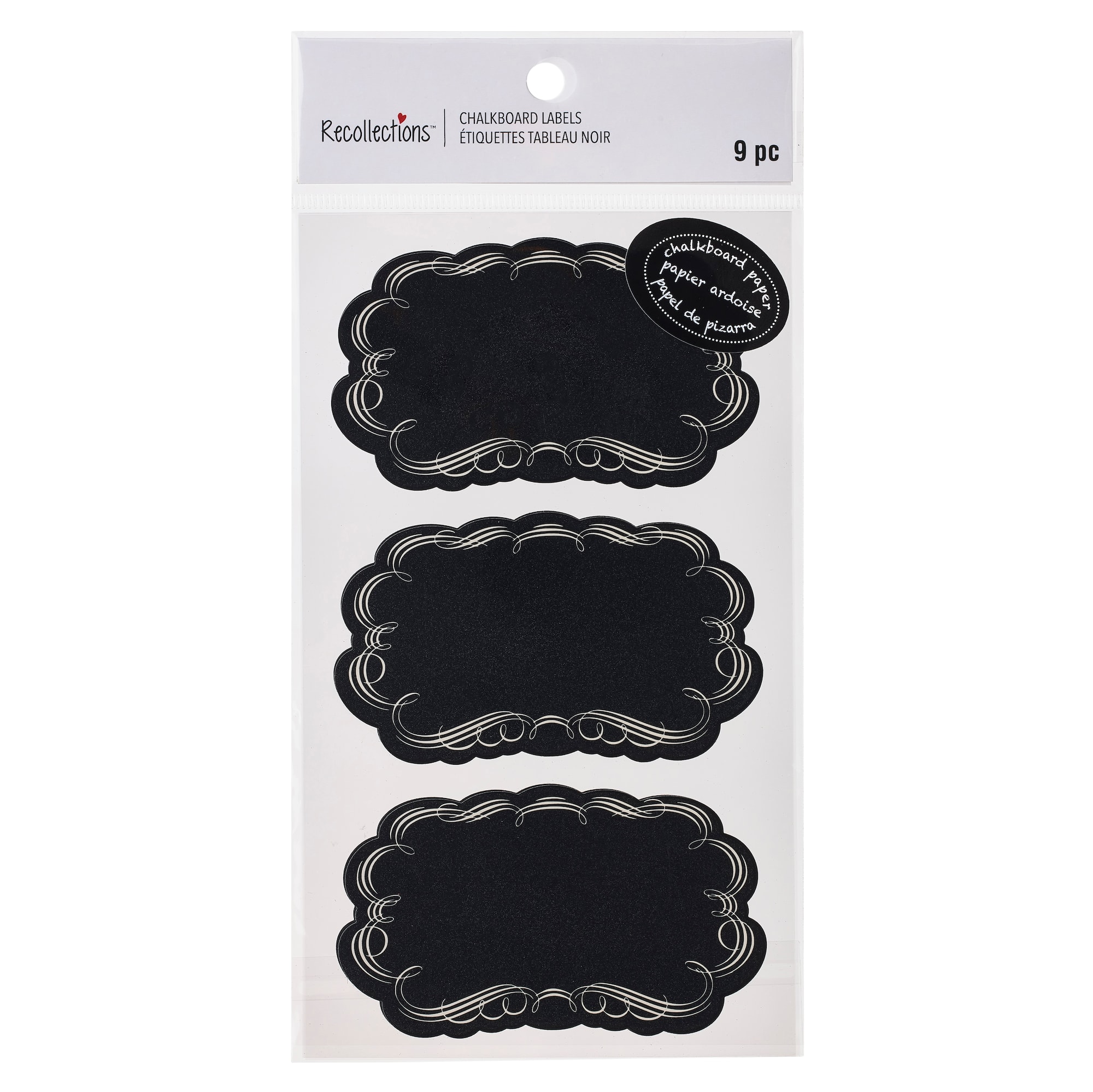 Black Chalkboard Bubble Labels by Recollections™